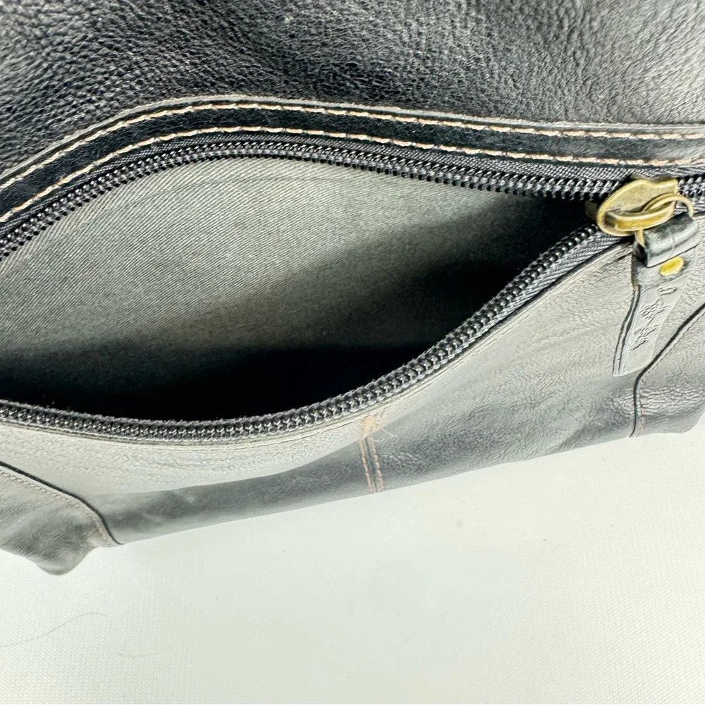 Fossil Shoulder Bag Sasha Black Pebbled Leather Crossbody Bag